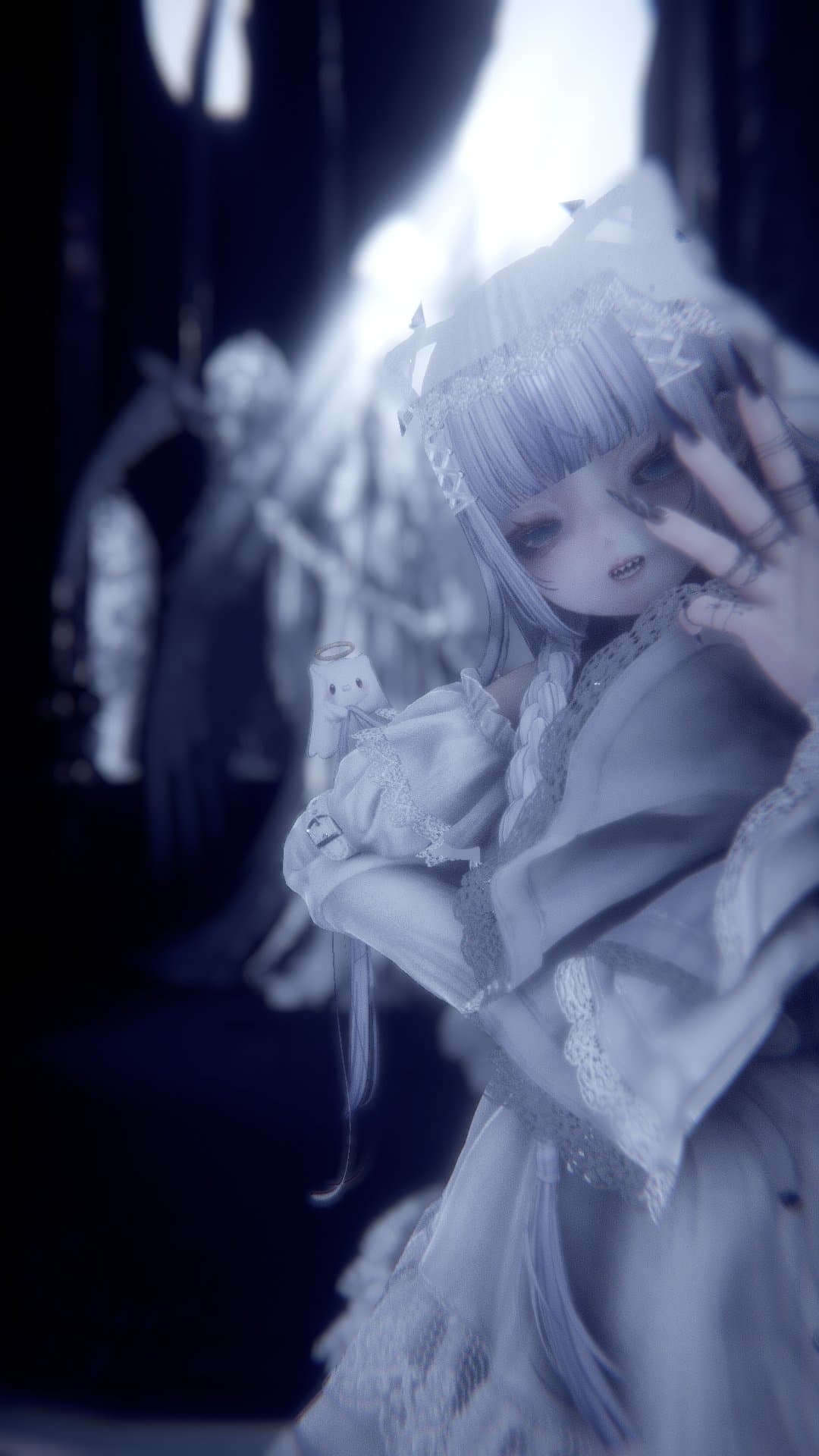 ドールのようなお顔から垣間見える闇のような感じを表現した写真です